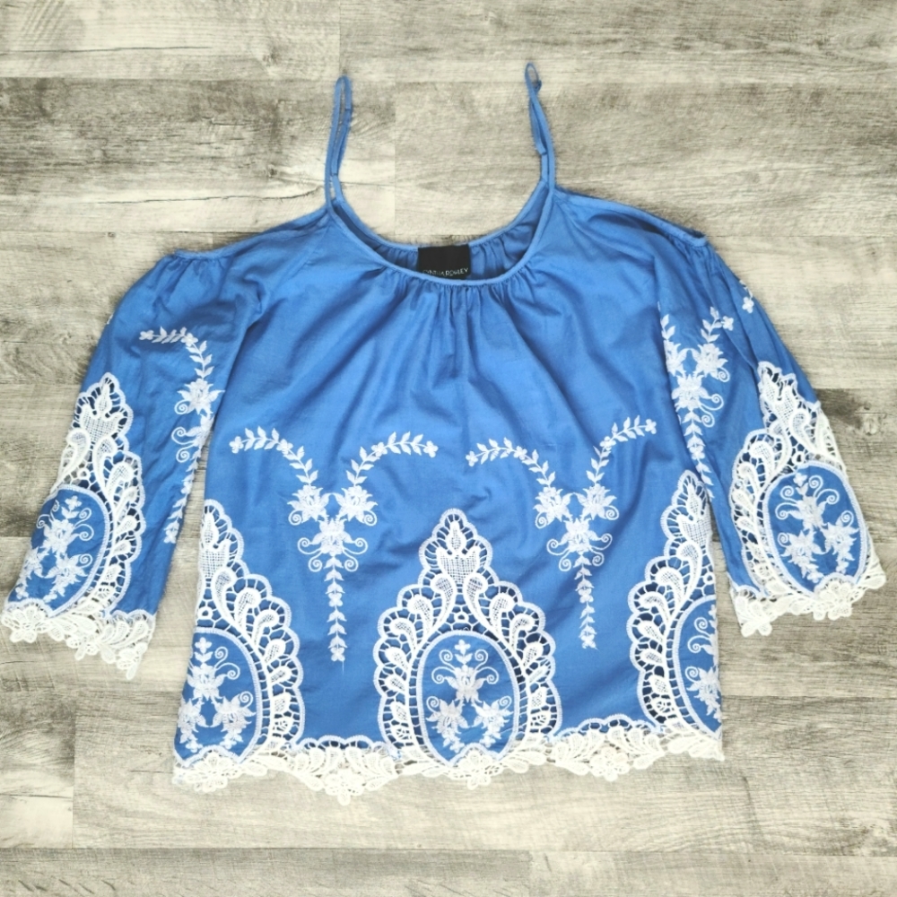 EUC Cynthia Rowley XL Cold Shoulder Blouse